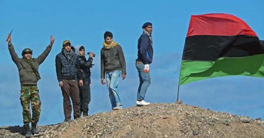 Libysche Rebellen in Brega